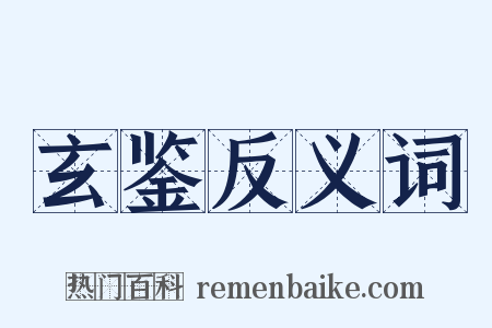 玄鉴反义词是什么意思的图片